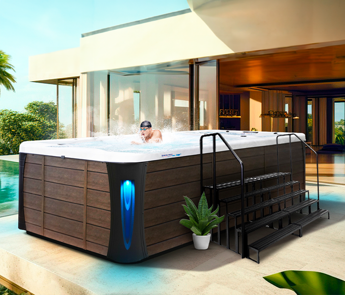 Calspas hot tub being used in a family setting - South Bend